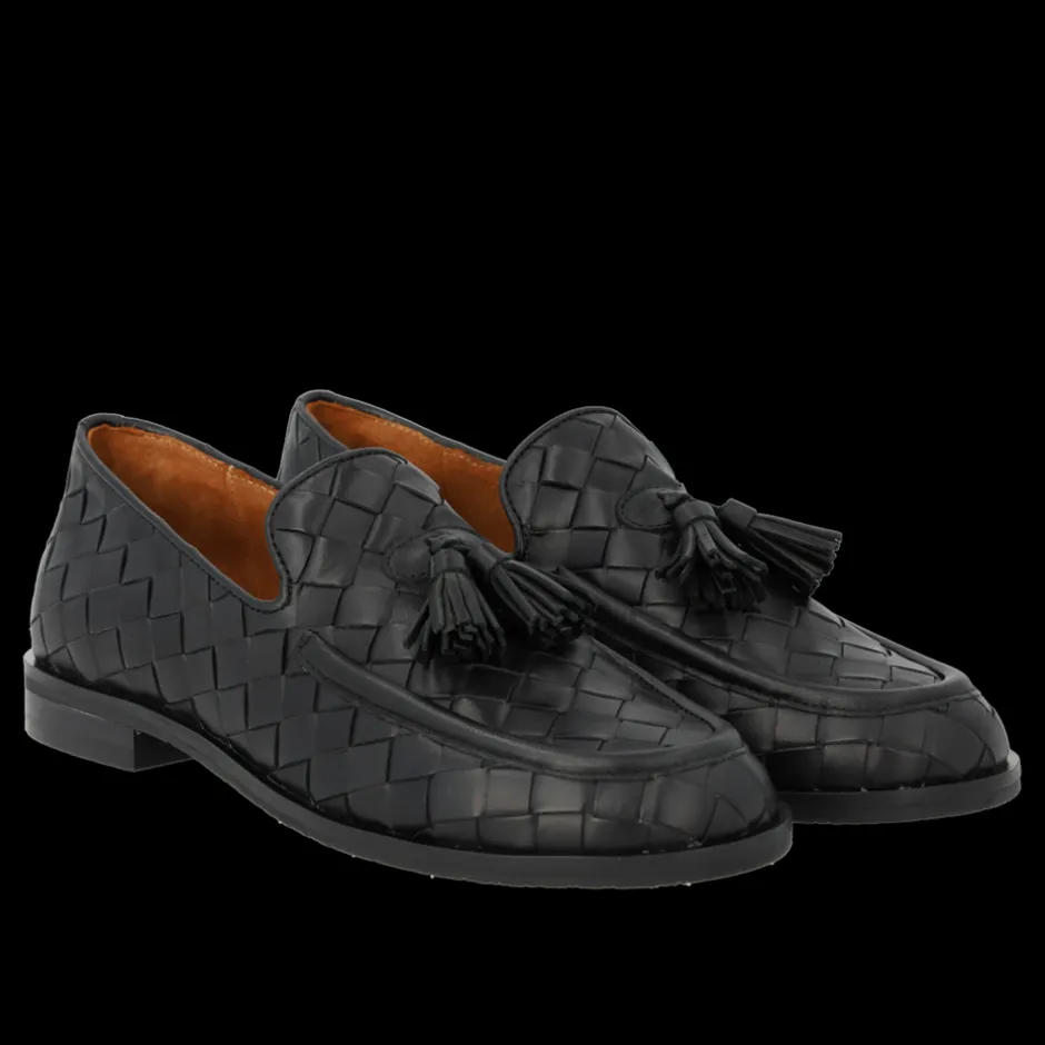 Hot Angulus 1742-101 Loafers, , 39 Black Braid
