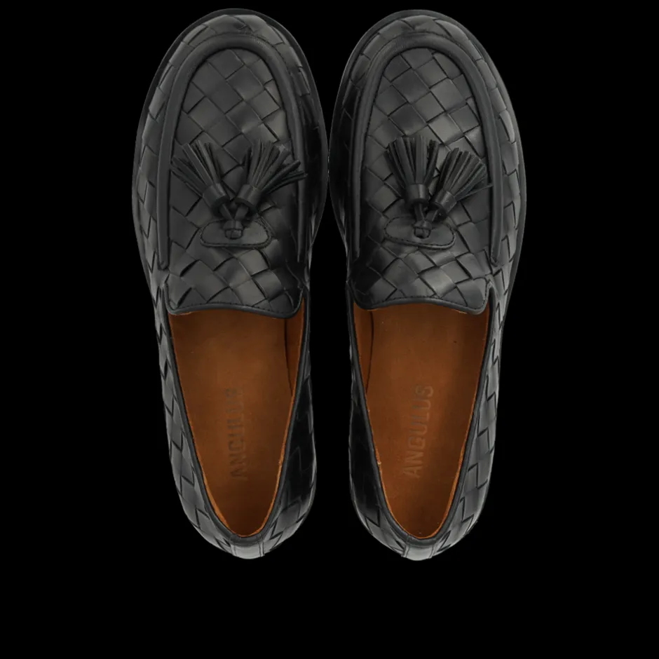 Hot Angulus 1742-101 Loafers, , 39 Black Braid