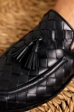 Hot Angulus 1742-101 Loafers, , 39 Black Braid