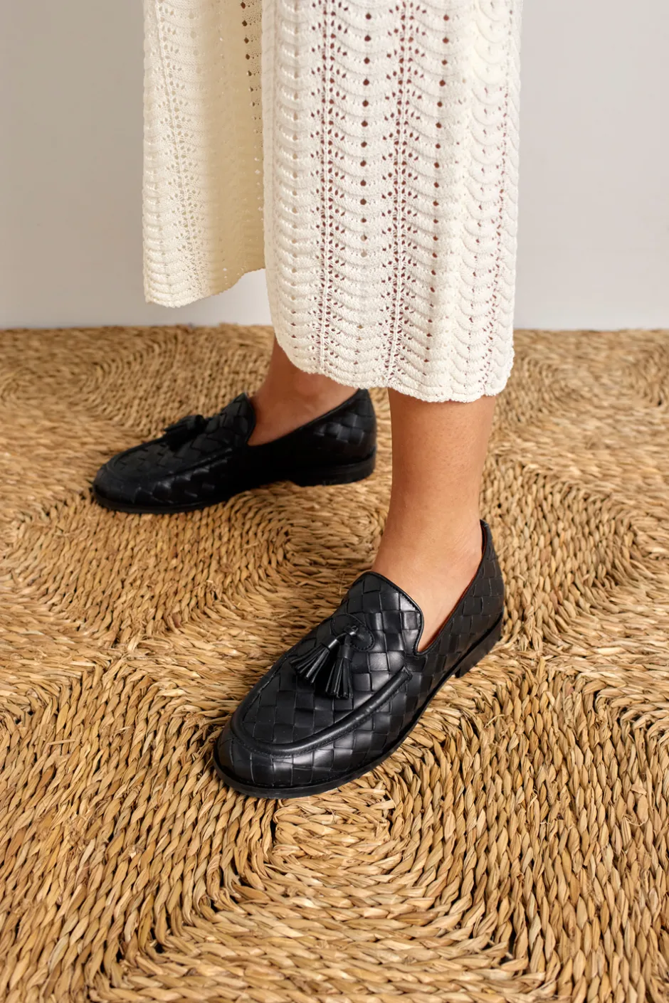 Hot Angulus 1742-101 Loafers, , 39 Black Braid