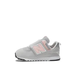 New New Balance 574 NEW-B Hook & Loop Sneakers, , 23.5 Rain Cloud/Pink Haze