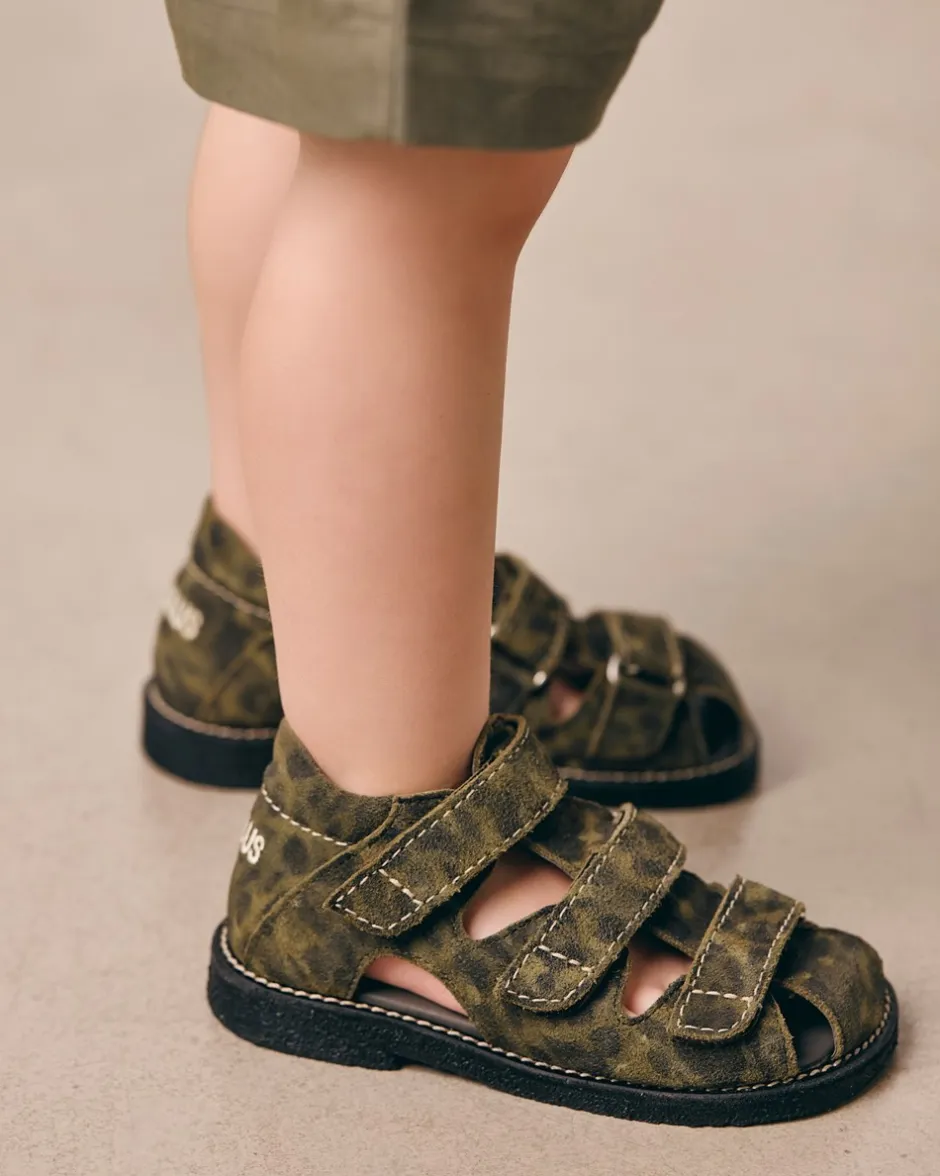 New Angulus 0673-101 Sandaler, , 32 Marshland Print Suede