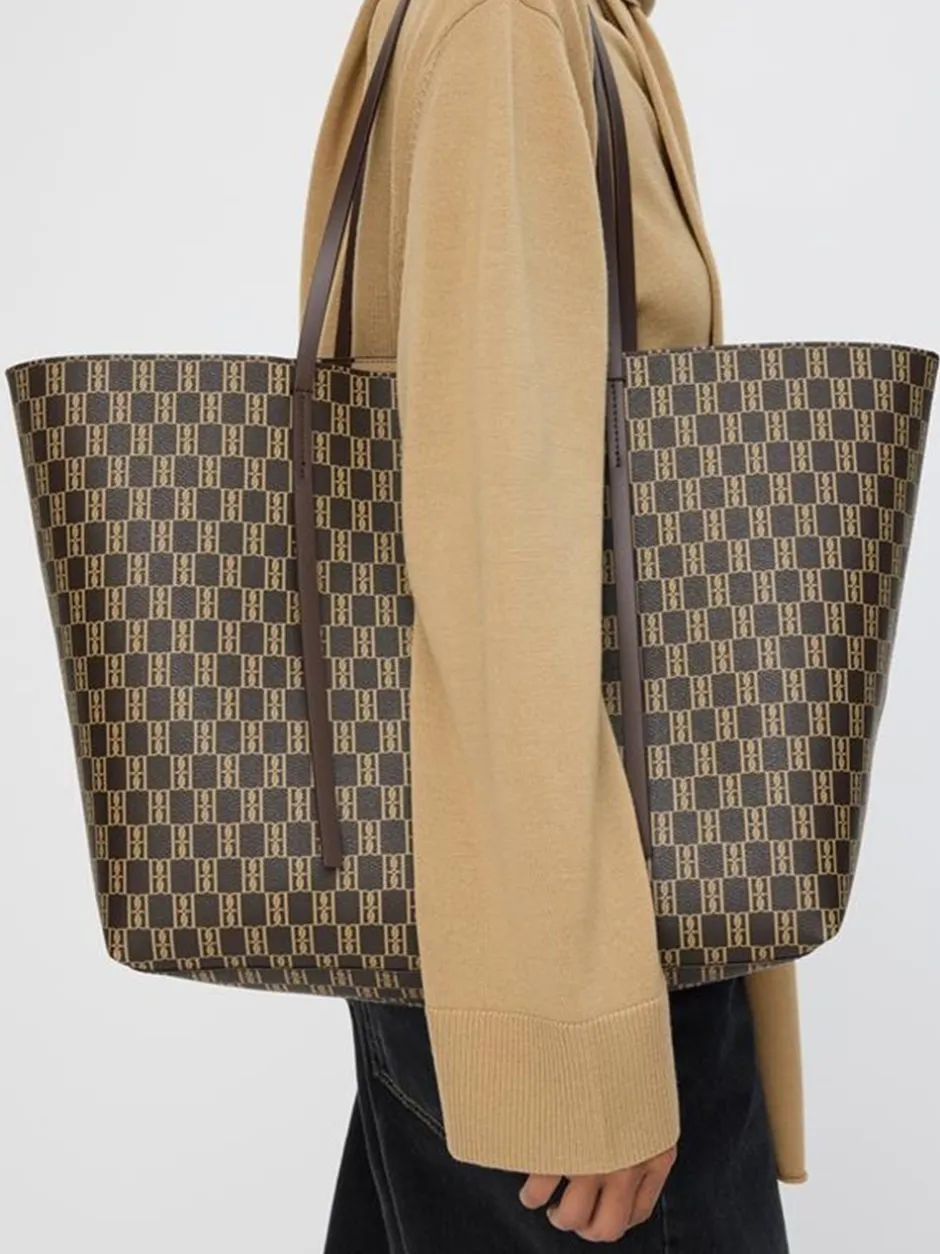 Best By Malene Birger Abi Monogram Tote Bag, Shale