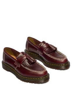 Discount Dr. Martens Adrian Tassel Orleans Loafers, , 43 Cherry Red