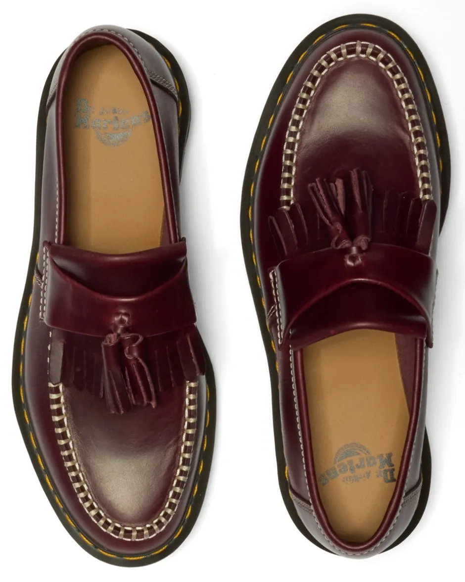 Discount Dr. Martens Adrian Tassel Orleans Loafers, , 43 Cherry Red