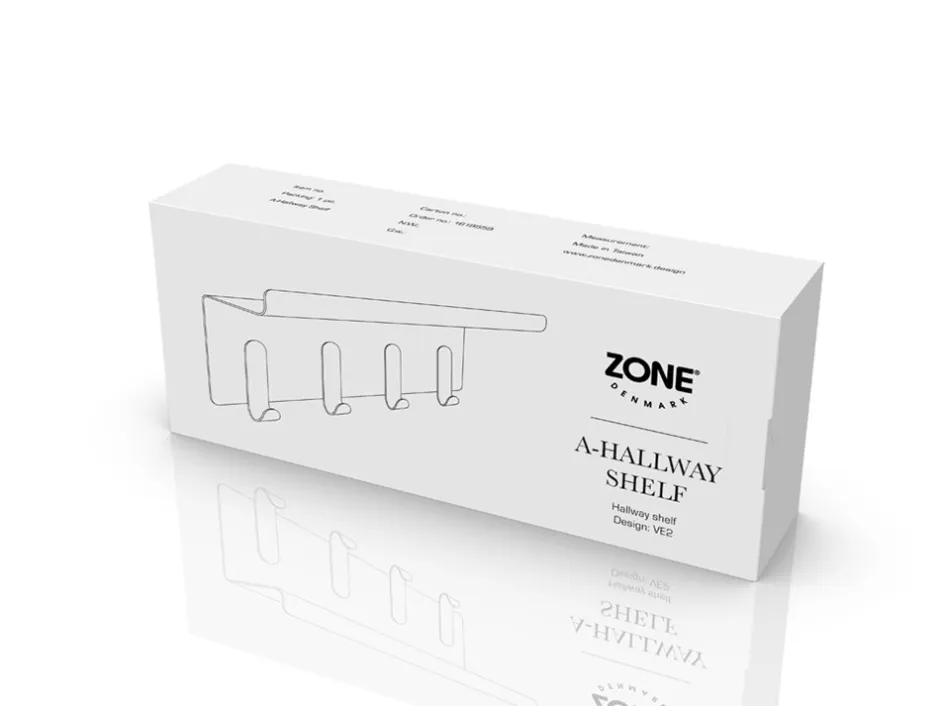 Clearance Zone A-Hallway Shelf Knagerække, Black