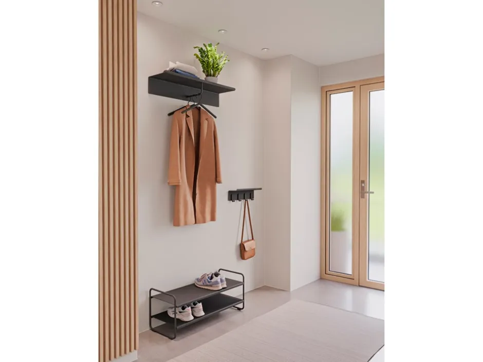Clearance Zone A-Hallway Shelf Knagerække, Black