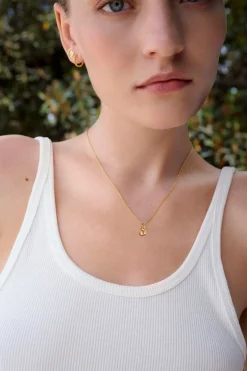 Sale Maanesten Alfabet Vedhæng, Gold Plated - S