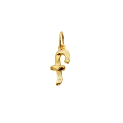 Maanesten Alfabet Vedhæng, Gold Plated - F