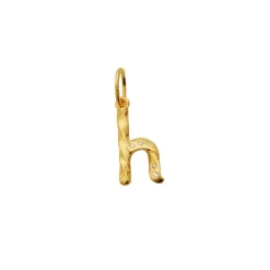 Hot Maanesten Alfabet Vedhæng, Gold Plated - H