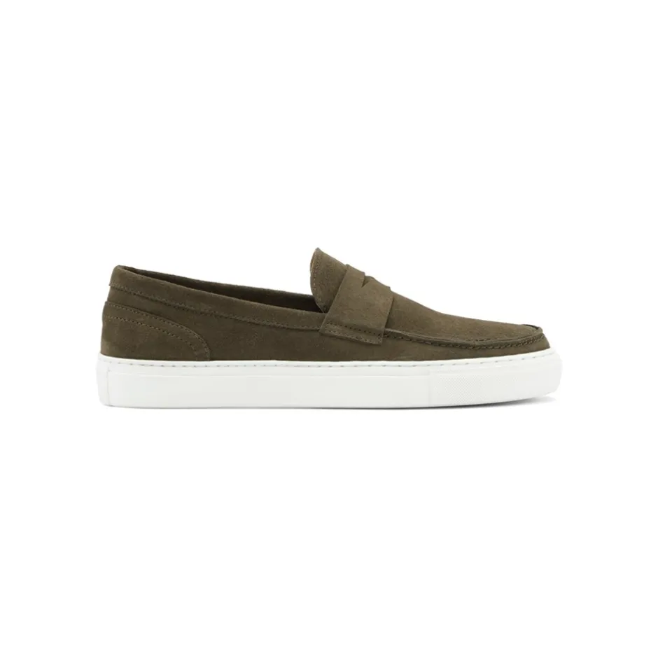 Outlet Playboy Footwear Allan Loafers, , 44 Olive Suede