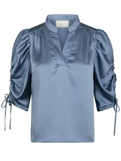 Neo Noir Alvira Drapy Satin Bluse, , 40*Dame Bluser & Skjorter
