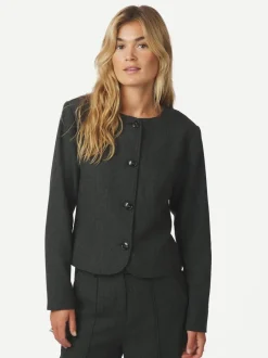New Neo Noir Amanda Herringbone Jakke, , 36 Antracit