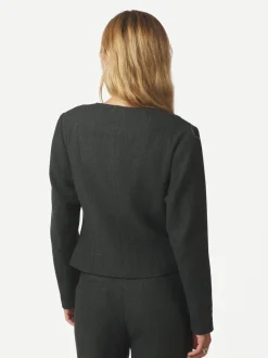 New Neo Noir Amanda Herringbone Jakke, , 36 Antracit