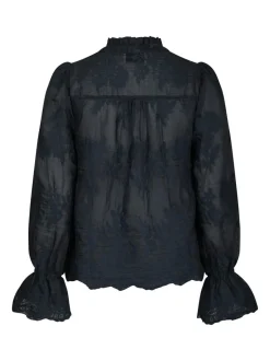 Clearance Neo Noir Amara Big Embroidery Bluse, , 40 Navy