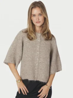 Neo Noir Amaya Fluffy Knit Cardigan, , 36*Dame Strik & Sweatshirts|Cardigans