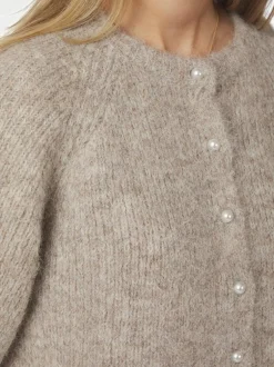 Neo Noir Amaya Fluffy Knit Cardigan, , 36*Dame Strik & Sweatshirts|Cardigans
