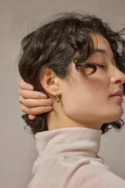 Hot ENAMEL Copenhagen Amore Hoops, 18C Gold Plated/Polished