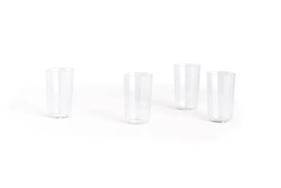 Outlet HAY Angle 4-pak Glas, , 18 cl Clear