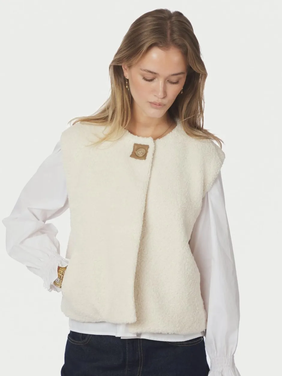Sale Neo Noir Anjanna Teddy Vest, , 38 Ivory