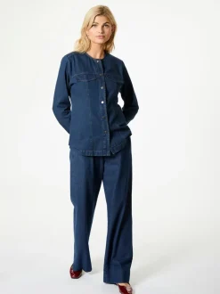 Hot Neo Noir Annie Denim Skjorte, , 34 Dark Blue
