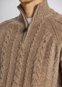 Discount Bruun & Stengade Askel Regular Fit Striktrøje, , M Brown