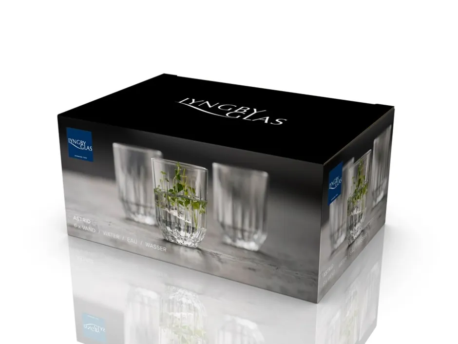 Best Lyngby Glas Astrid 6-pak Vandglas, , 25 cl Klar