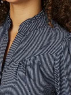 Neo Noir Astrida Stripe Stone Bluse, , 40*Dame Bluser & Skjorter
