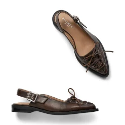 Best Pavement Athena Slingback Ballerinasko, , 41 Brown Matte