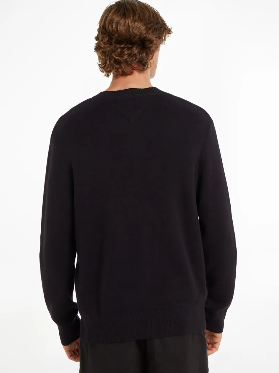Tommy Jeans Athlethic Flag Striktrøje, , L* Strik