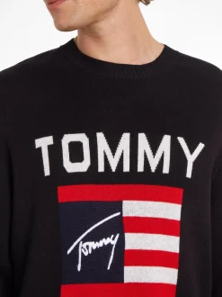 Tommy Jeans Athlethic Flag Striktrøje, , L* Strik