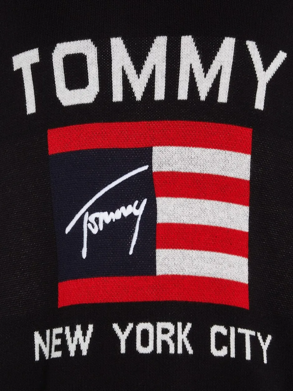 Tommy Jeans Athlethic Flag Striktrøje, , L* Strik