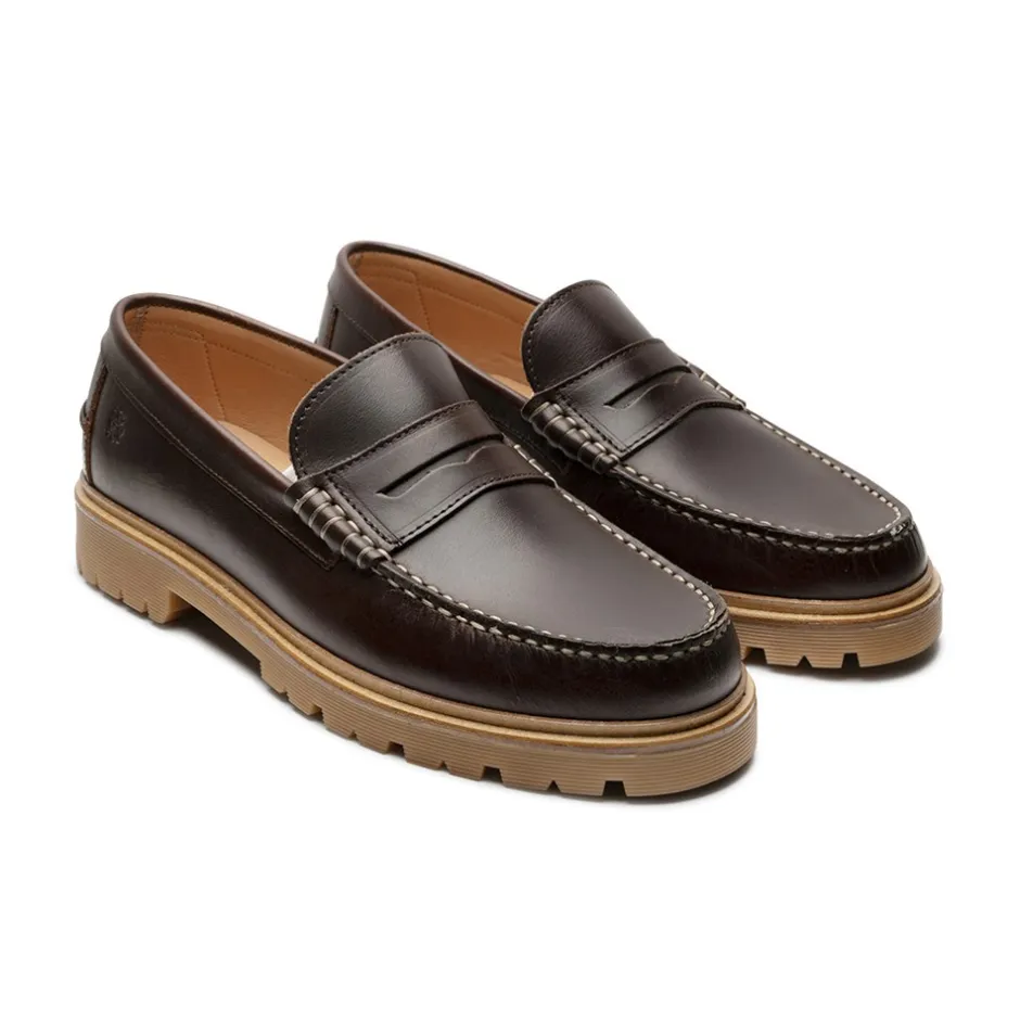 Playboy Footwear Austin 5.0 Loafers, , 45 DK Brown Leather
