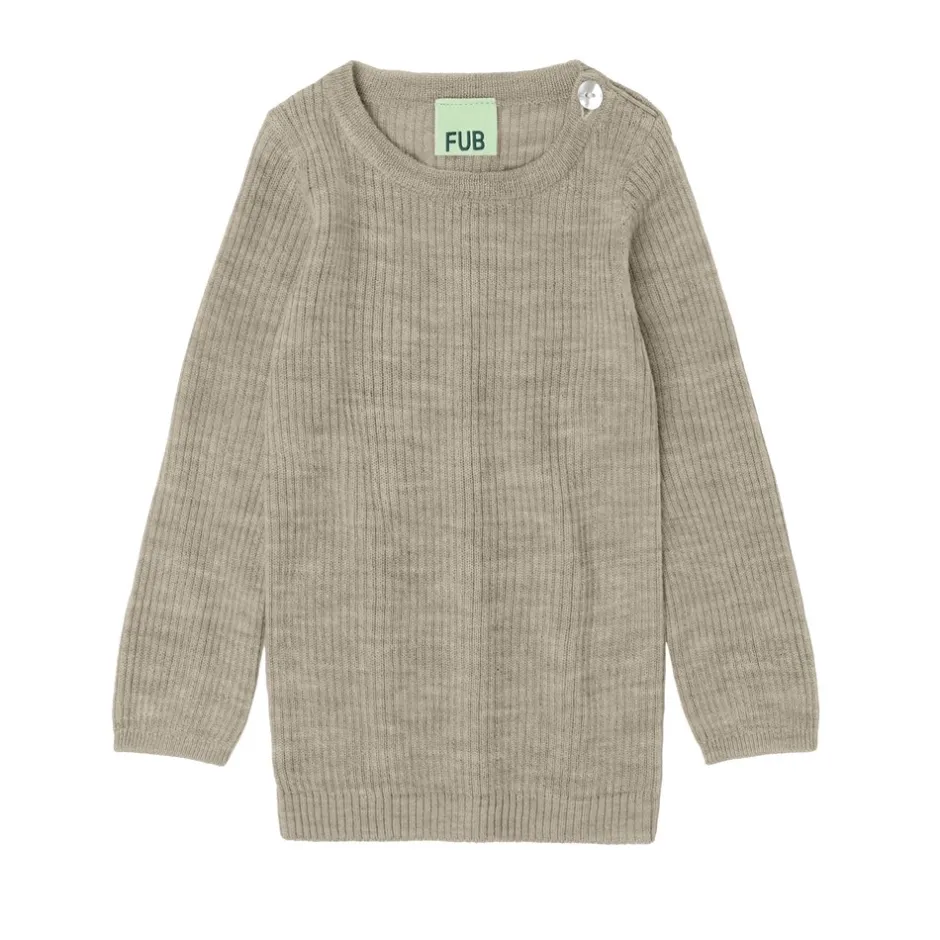 Clearance FUB Baby Rib Bluse, , 74 cm Oat Melange