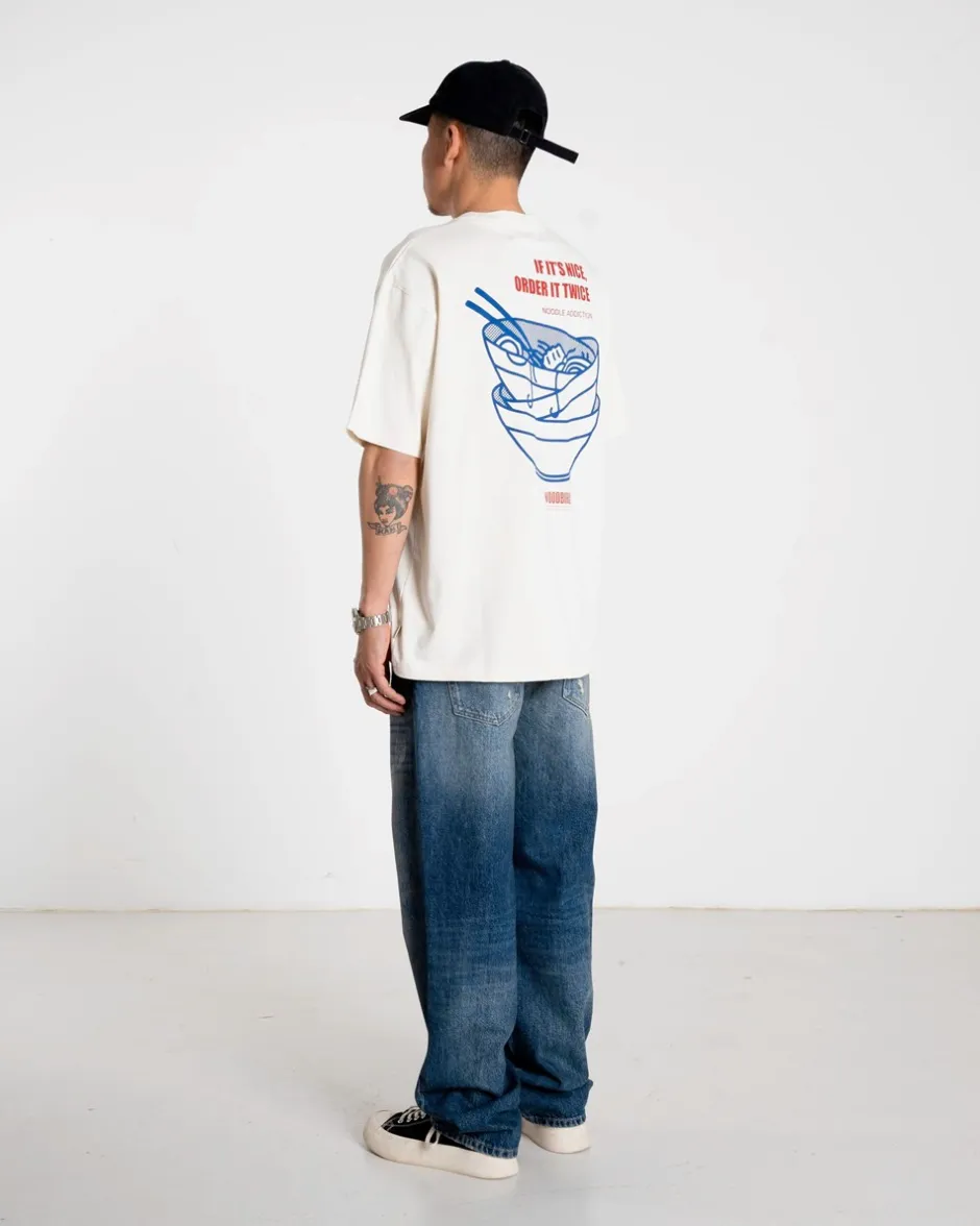 Clearance Woodbird Baine Noodle T-Shirt, , M Off White