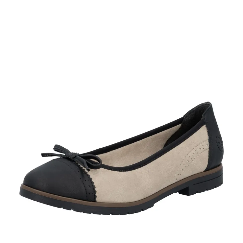 Clearance Rieker Ballerinasko, , 42 Schwarz/Jute