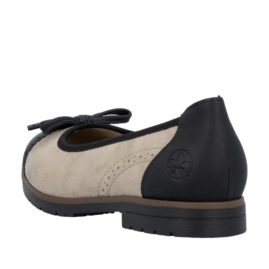 Clearance Rieker Ballerinasko, , 42 Schwarz/Jute