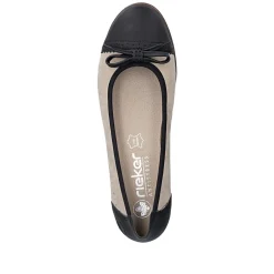 Clearance Rieker Ballerinasko, , 42 Schwarz/Jute