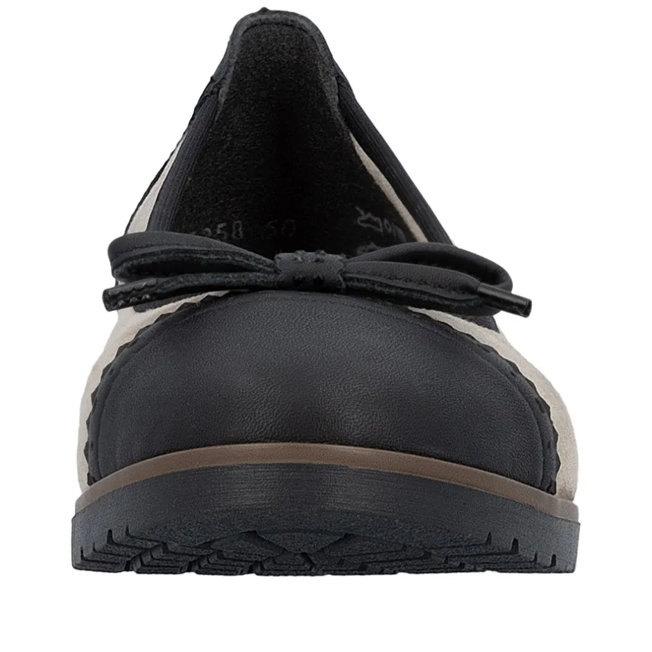 Clearance Rieker Ballerinasko, , 42 Schwarz/Jute