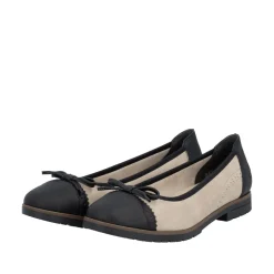 Clearance Rieker Ballerinasko, , 42 Schwarz/Jute