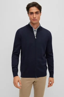 Best Boss Black Balonso Cardigan, , M Dark Blue