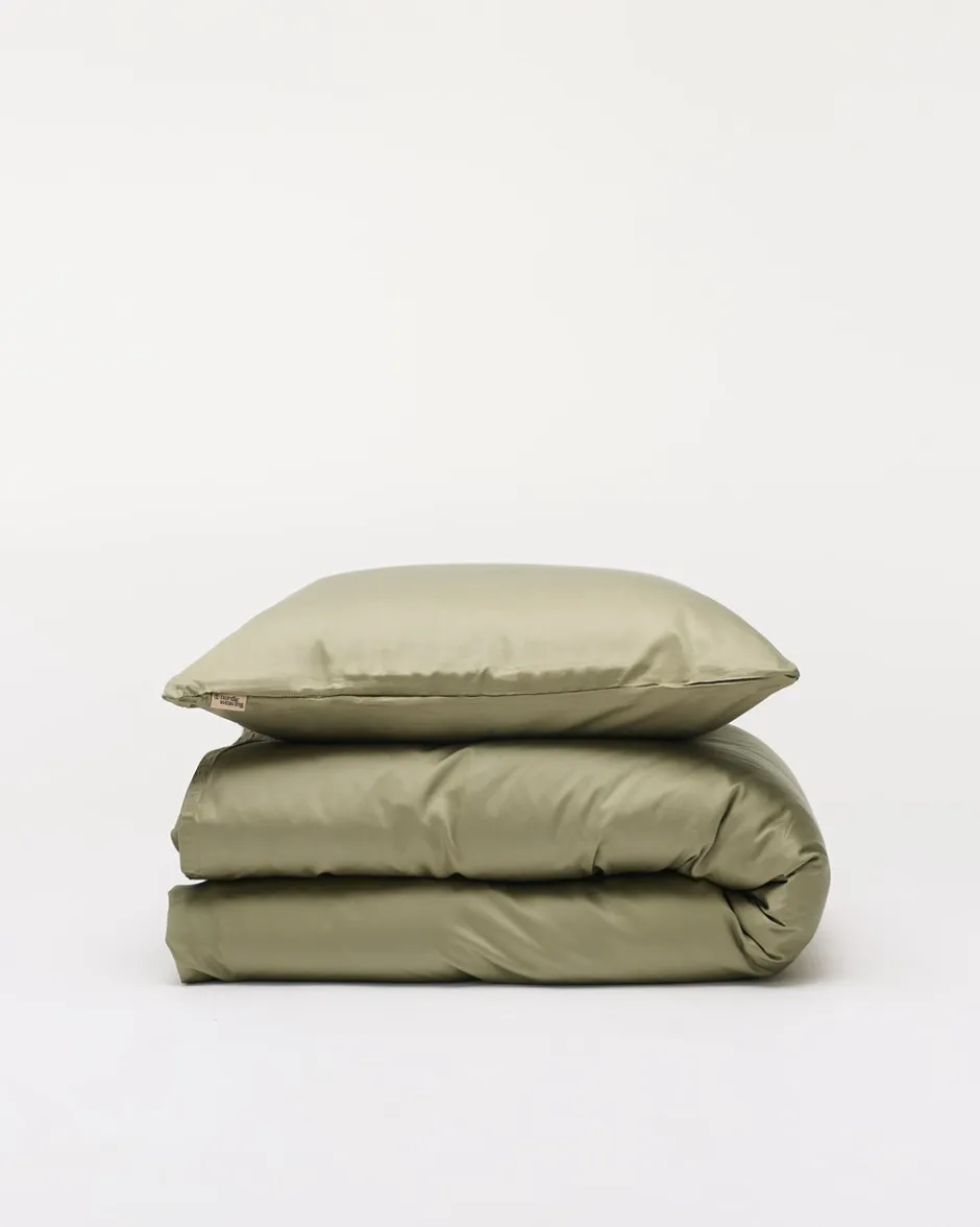 Clearance Nordic Weaving Bambus Sengetøj, , 200x220 cm Khaki