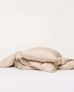 Nordic Weaving Bambus Sengetøj, , 140x200 cm Lys Beige