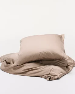 Clearance Nordic Weaving Bambus Sengetøj, , 140x200 cm Taupe