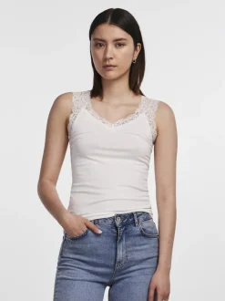 Pieces Barbera Lace Top, , M*Dame T-Shirts & Toppe