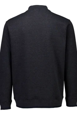 Sale Bison Baseball Collar Cardigan, , XL Dk Grey Mel