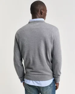 Hot GANT Basic Crewneck Sweater, , M Dark Grey Melange