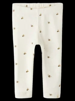 New Lil' Atelier Bayo Gno Slim Leggings, , 56 cm Coconut Milk Bee