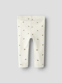 New Lil' Atelier Bayo Gno Slim Leggings, , 56 cm Coconut Milk Bee