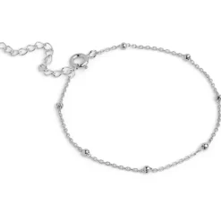 Best ENAMEL Copenhagen Beaded Chain Armbånd, , 15+4 cm Silver